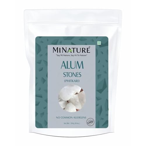 minature Potassium Alum Stone 250g |Phitkari Block| Pure Fitkari for Post Shave Care | Skin Care & Multiple Uses| Natural Deodorant