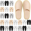 Geyoga 24 Pairs Disposable Slippers for Guests - Large, Multi-Neutral Bulk