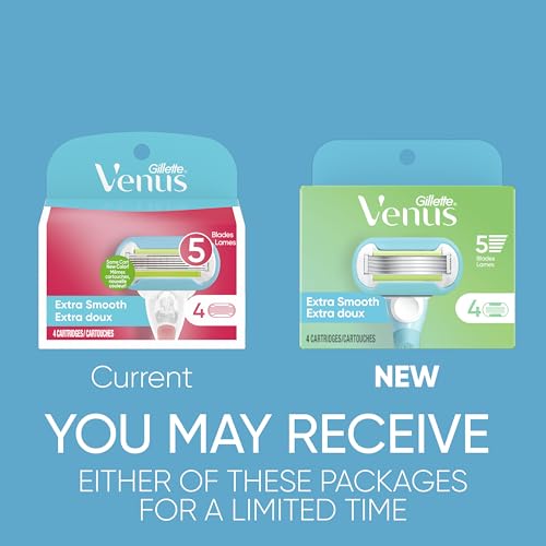 Gillette Venus Extra Smooth Women’s Razor Blade Refills - Pack of 4, 5 Blades Each
