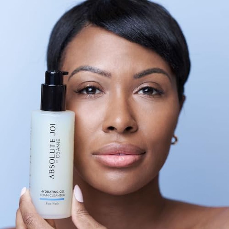 AbsoluteJOI Gentle Foaming Hydrating Facial Cleanser with Glycerin. Soap-Free Face Wash, pH-Balanced and Fragrance Free for All Skin Types. 200ml Bottle