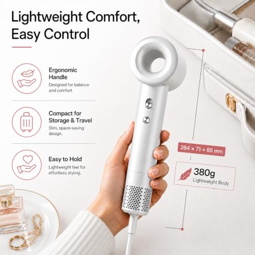 Nixyldon High-Speed Ionic Hair Dryer with Diffuser - 160,000 RPM Motor