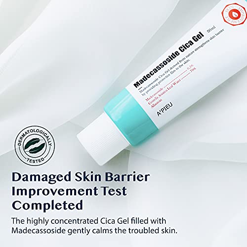 Madecassoside Cica Gel for Oily Sensitive Skin - Hydrating Soothing Gel 1.69 fl oz
