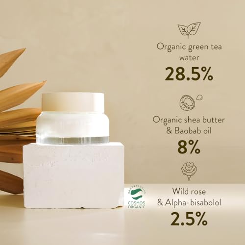 SIORIS Barrier Repair Cream, Organic Green Tea Face Moisturizer for Dry & Sensitive Skin, Deeply Hydrating Cream with Shea Butter & Wild Rose, Skin Barrier Moisture Lock ? 1.69 fl oz