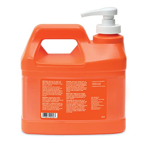 GOJO Natural Orange Pumice Hand Cleaner Pump Bottle 1/2 Gal (64 fl oz)