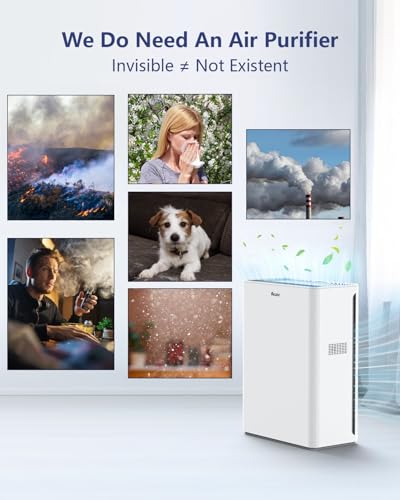 VEWIOR Large Room Air Purifier with HEPA Filter Up to 2200 ft² - Auto & Night Mode