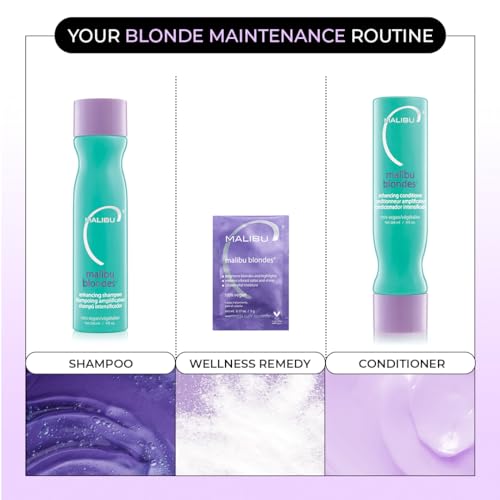 Malibu C Blonde Shampoo & Conditioner Set - Color Protect & Moisturize