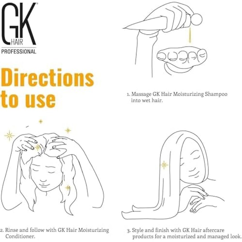 GK HAIR Global Keratin Moisturizing Shampoo and Conditioner Sets (Moist 100ml Cashmere 50ml)