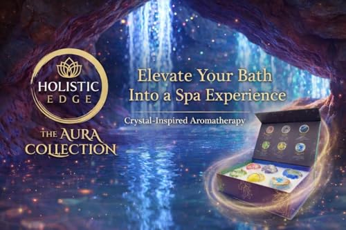 Luxury Crystal Geode Bath Bomb Gift Set with 6 Large Scented Fizzers in Magnetic Box