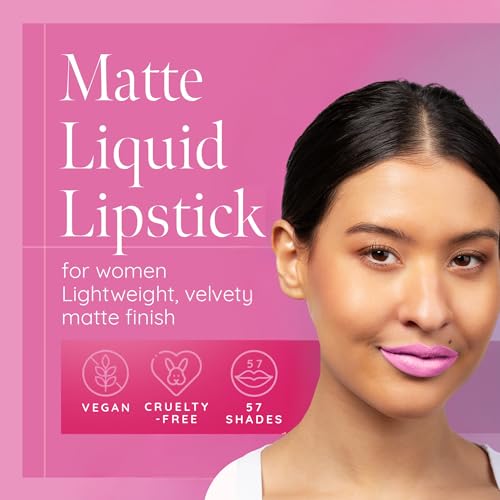 Aromi Baby Pink Matte Liquid Lipstick - Light Pink Lip Color for Women, Long-lasting, Velvety Finish, Waterproof, Vegan, Handmade (Baby Pink) | Baby Pink Lip Color, Matte Finish, Long-lasting, Long Wear, Light Pink Color