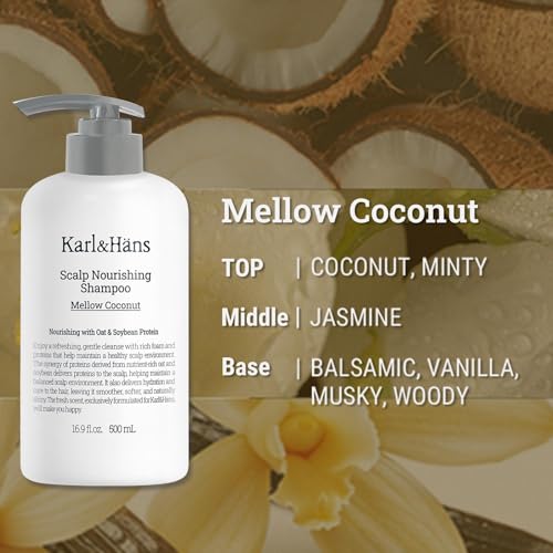Karl&Hans Scalp Shampoo with Oat & Soy Protein - Fresh Mint, 16.9 fl oz, Flake & Dandruff Relief