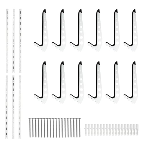 HIKULA White 6-Layer Multi Board Wall Mount Surf Rack for Surfboard Wakeboard Snowboard