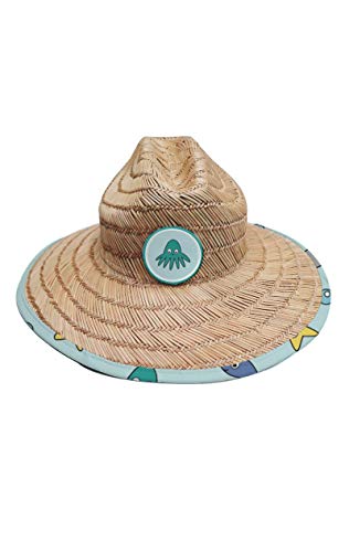 Matisaurus Octopus Baby Sun Hat SPF 50+ Water-Resistant Straw Hat for 6-24 Months