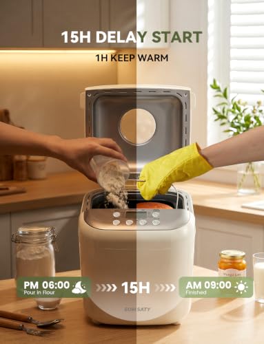 Automatic Bread Maker with 16 Programs, Large Capacity, Easy Operation