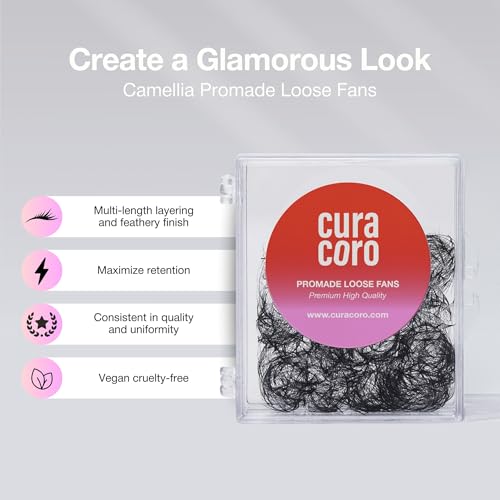 Curacoro Camellia Promade Fans 10D 0.03 D Curl Multi-Length Lashes 10-12-14mm