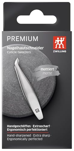 Premium Stainless Steel Cuticle Nippers for Precise Nail Care - Frosted Silver