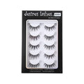 DESIRES LASHES False Eyelash Natural Wispy Fluffy Strip Style Asian Japanese Korean Clear Band Eye Lash 5 Pairs (03 Wednesday)