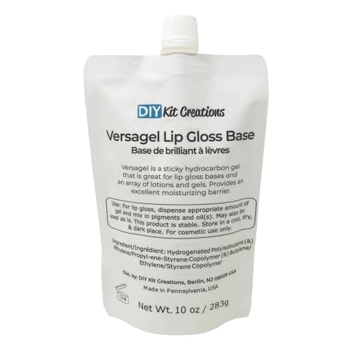 Versagel ME Lip Gloss Base 10oz, Vegan, Gluten-free, Clear, Moisturizing, Made in the USA (283g)