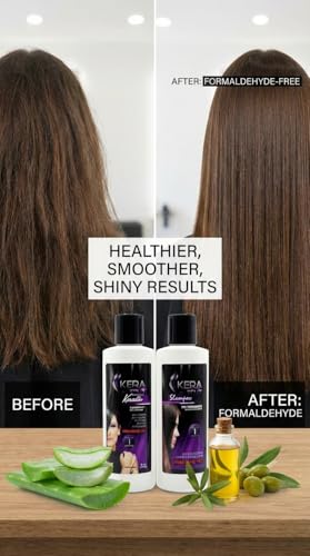 Formaldehyde-Free Hair Smoothing Kit for Frizz Control & Deep Repair - 8oz