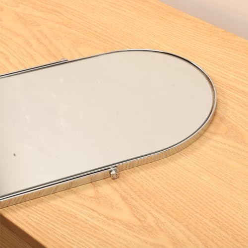 Adjustable Silver Metal Vanity Mirror 12x9-inch Desk Makeup Mirror