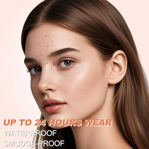 Microblading Eyebrow Pen, Eyebrow Pencil Brown Hair Like Natural Liquid Brow Contouring Pen, 2-in-1 Dual-Ended Long Lasting Eye Brow Filler Pencil with Precise 2 Micro-Fork-Tip (Brown)