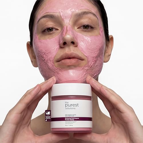 The Purest Solutions Fruit Enzyme Powder Exfoliator & Peeling - Azelaic & Malic Acid, Vegan, Cruelty-Free, Eco-Friendly - 1.94 oz
