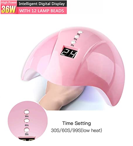 Pink Portable UV LED Nail Lamp & Manicure Kit with Nail Drill & Art Tools