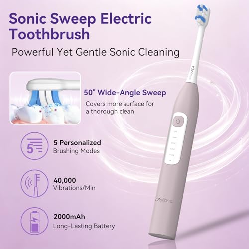 Pink Lavender H2ofloss 2-in-1 Electric Toothbrush & Water Flosser Set