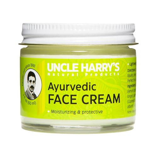 Ayurvedic Face Cream with Jojoba, Turmeric & Sandalwood – Natural Moisturizer, Vegan, 2oz