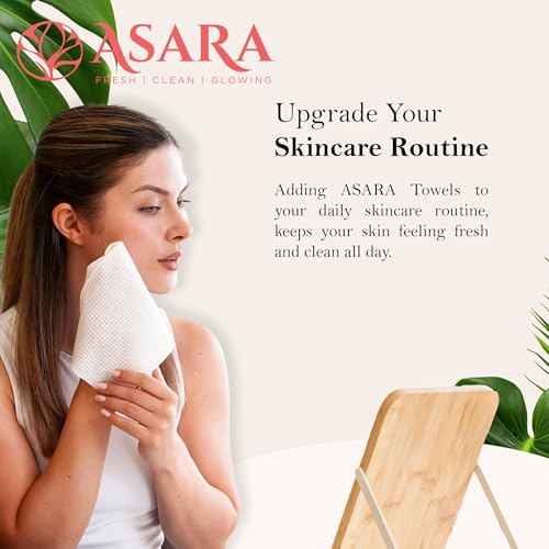 Disposable Organic Vegan Face Towels XL Pack - Sensitive Skin Makeup Remover Wipes - 200 Count - Biodegradable & Cruelty-Free