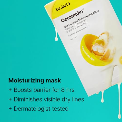 Dr.Jart+ Hydrating & Soothing Face Mask Set - 4 Korean Skin Care Masks, Hydrating & Calming, Sensitive Skin