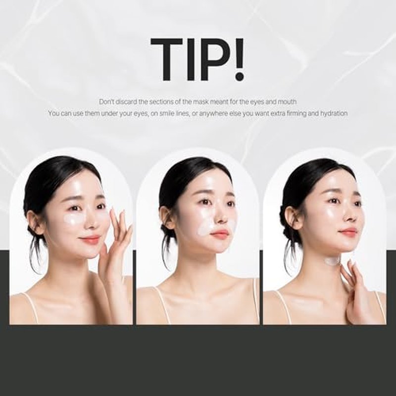 Collagen Hydrogel AntiWrinkle Deep Face Mask 4+1 EA Ultimate Hydration, Improves Skin Texture, Affordable Luxury, Glowing Skin, Reduces Fine Lines & Wrinkles, Made in Korea OHMYPURE (5, Deep Collagen)