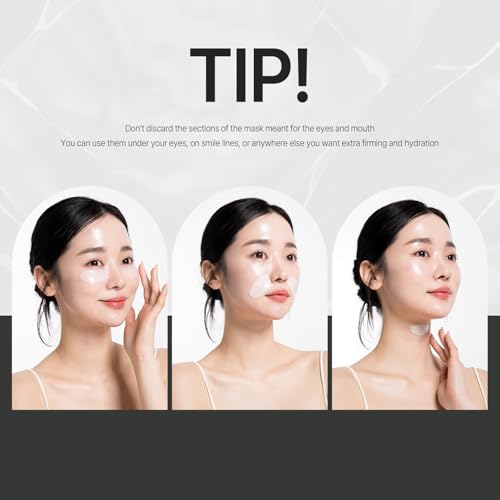 Collagen Hydrogel AntiWrinkle Deep Face Mask 15 EA Ultimate Hydration, Improves Skin Texture, Affordable Luxury, Glowing Skin, Reduces Fine Lines & Wrinkles, Made in Korea OHMYPURE (15, Deep Collagen)