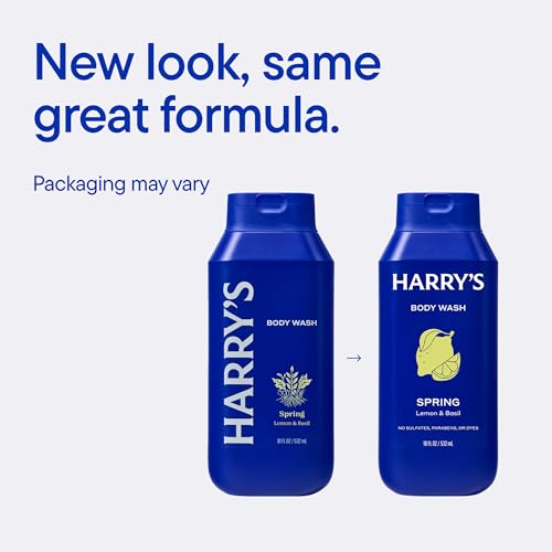 Harry's Men's Body Wash Spring 18 Fl Oz Pack of 3 - Deep Clean, Sensitive Skin