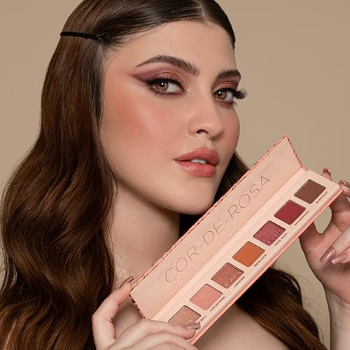 Mini Eyeshadow Palette with 7 Warm Shades - Cor-de-Rosa Collection