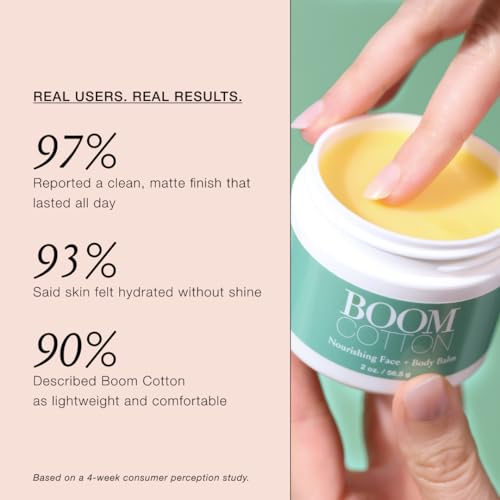 BOOM! Cotton Shine Control Moisturizer - 2 oz - Lightweight, Hydrating, Matte Finish