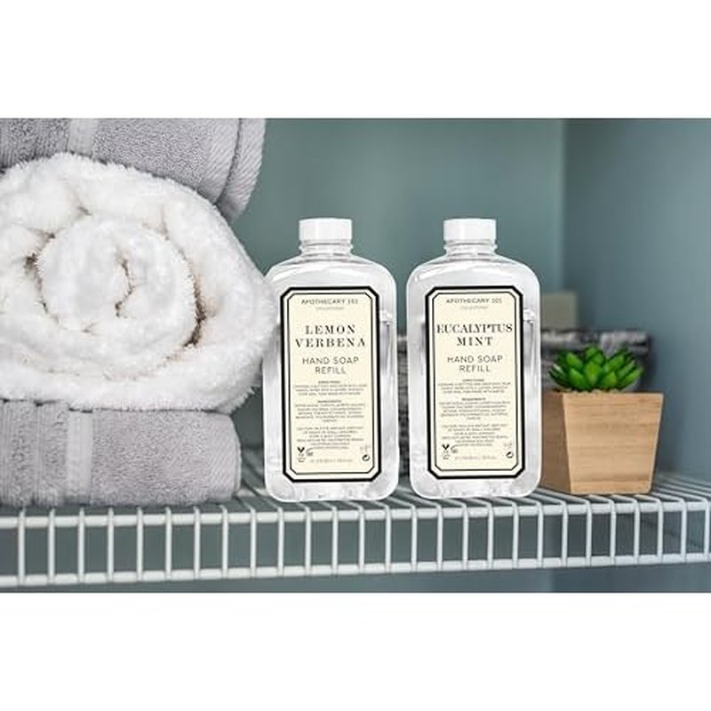 Apothecary 101 Collections | Hand Soap Refill | Home and Body Company | 78oz x 2 | Lemon Verbena & Eucalyptus Mint