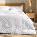 Bare Home Organic Cotton Percale Duvet Cover Set Twin XL White No Comforter - 100% Organic