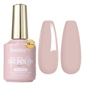 Beetles Pro Nude Gel Polish - Go With It, HEMA FREE & TPO FREE, 15ml Milky Nude Color Gel Polish, Professional Nail Tech Formula, High Pigment Soak Off UV LED Long Lasting for Salon & Home Use