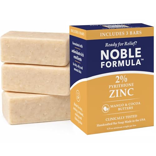 Noble Formula 2% Pyrithione Zinc Bar Soap - 3 Bars (9.75 oz total)