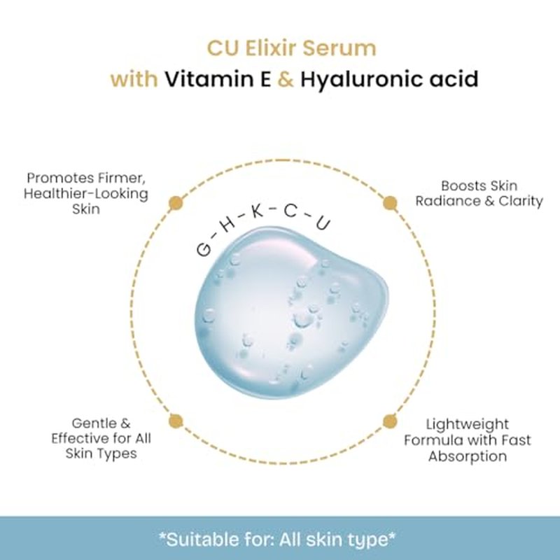 CU Elixir Serum ? Moisturizing and Hydrating Neck & Face Elixir | Daily Use Formula for Smooth, Radiant Skin