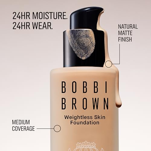 Bobbi Brown Weightless Skin Foundation SPF 15 | Oil-Controlling, 24-Hour Hydrating Foundation, Medium Coverage| Natural Matte Finish, 1 Fl Oz