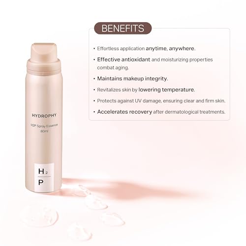 H2P Spray Essence, Micro Fine Fog Spray Type, Calming and Hydrating Facial Daytime Skin Maintenance Spray Essence, Korean Skin Care (80ML, 2.71 Fl Oz)