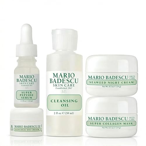 Skincare Gift Set with Hydrating Cleanser, Serum, Night Cream & Mask