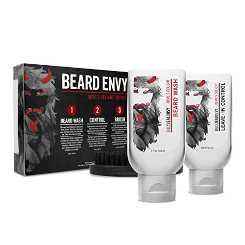 Billy Jealousy Devil's Delight Beard Envy Facial Hair Grooming Kit with Wash & Brush