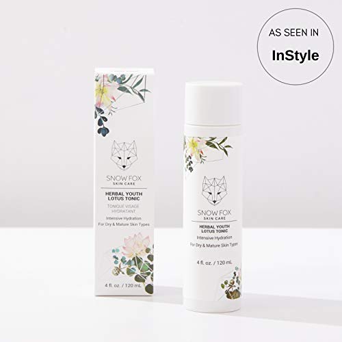 Snow Fox Skincare Herbal Youth Lotus Tonic for All-Day Hydration; 120 mL
