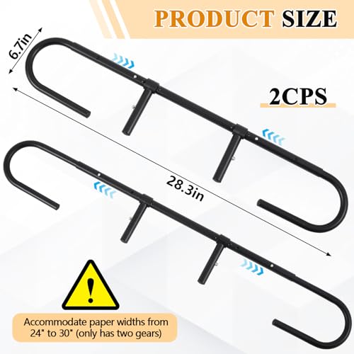 Blulu 2 Pcs Massage Paper Roll Holder for Massage Tables Adjustable from 24" to 30" Width, with Rubber Band for Paper Roll Fixed