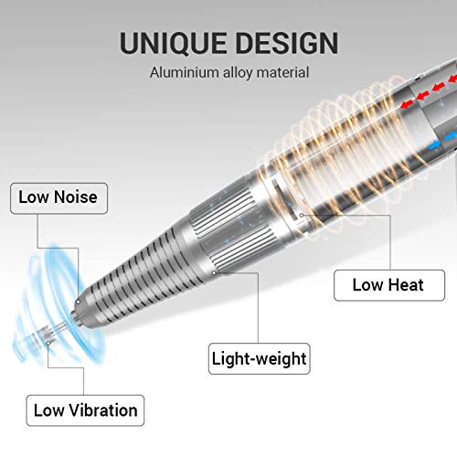 MelodySusie Professional Rechargeable 30000 RPM Nail Drill with Nail Stamper Kit