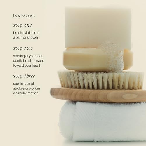 Goop Natural Dry Body Brush with Wooden Handle & Sisal Fibers – Detox & Exfoliate Skin