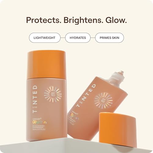Live Tinted Hueguard Glotion Tinted Sunscreen SPF 50 Medium Deep 0.5oz - Glowy, Hydrating, Reef-Safe