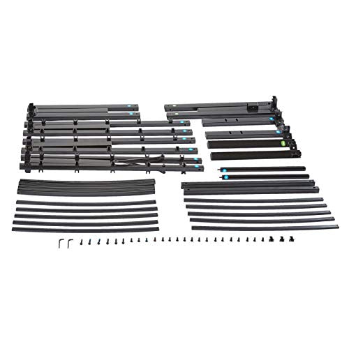 Full Size Heavy Duty Bed Frame with Steel Slats - 18 Inch Platform, No Box Spring Needed, Black, Variation of Full / 18"H
